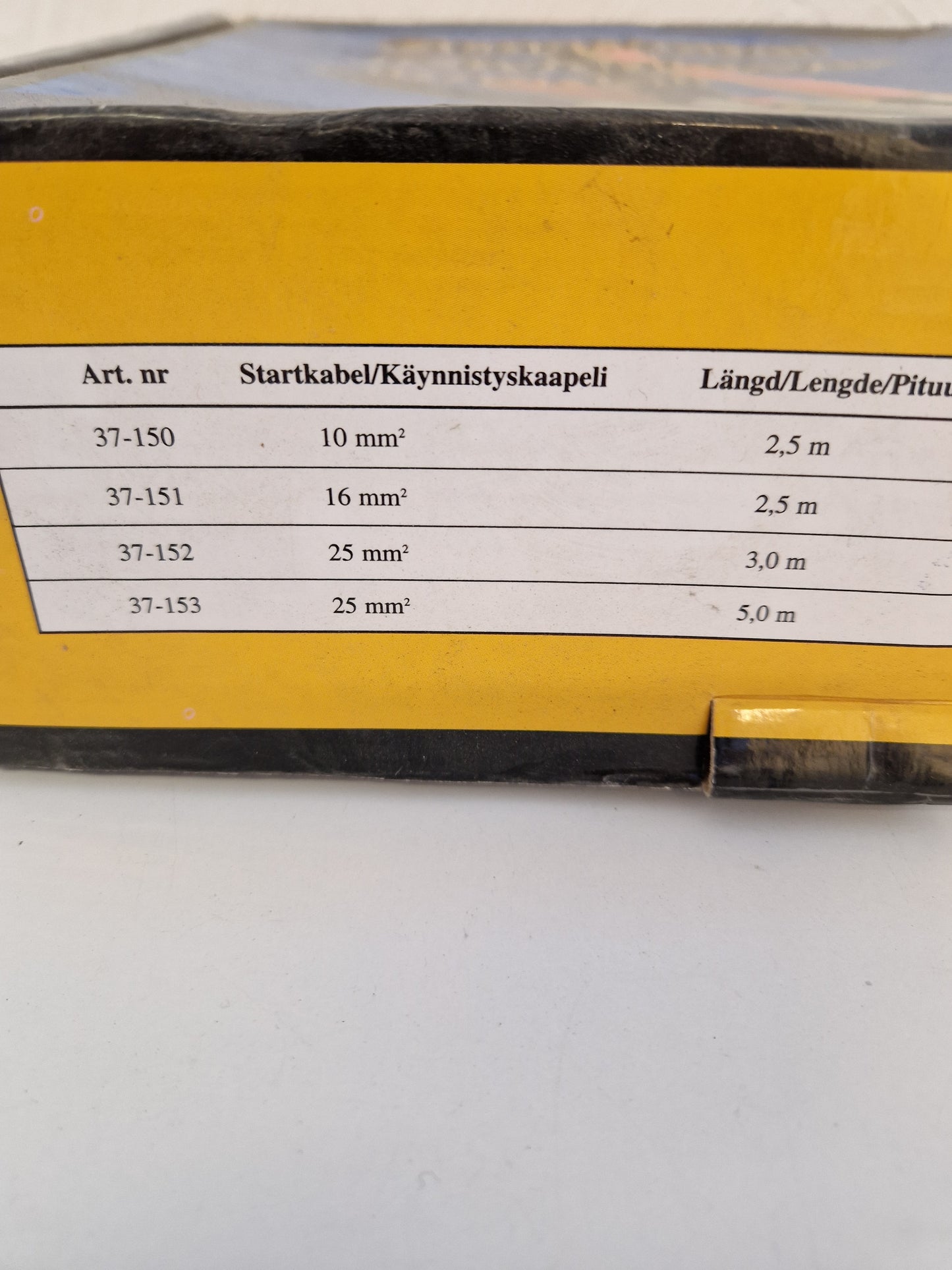 Biltema 25mm2 X 3m startkablar mm.