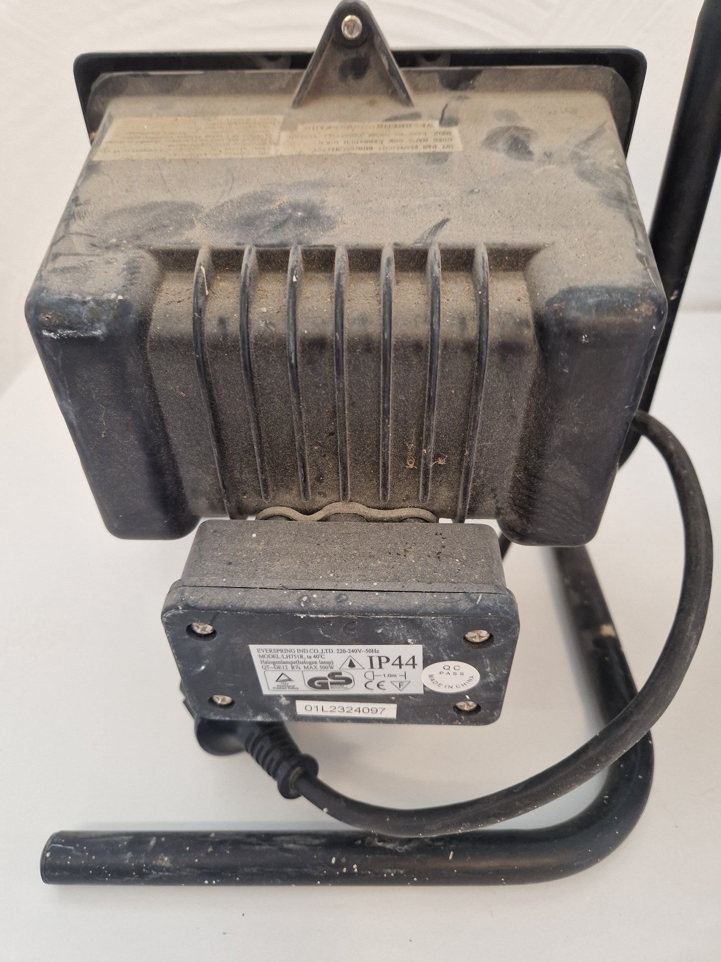 Bygglampa, värmefläkt och LED-strålkastare, alla 230V