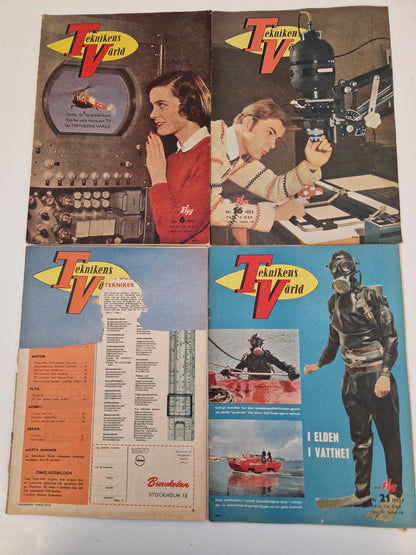 Teknikens Värld 1952 - 1957 samt Teknik För Alla  1954 & 1956