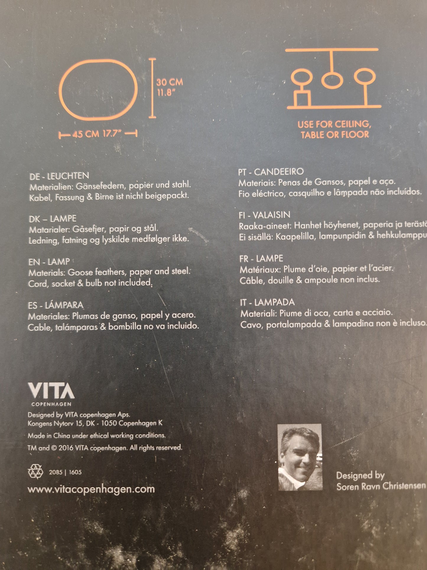 Fjäderlampa VITA Copenhagen