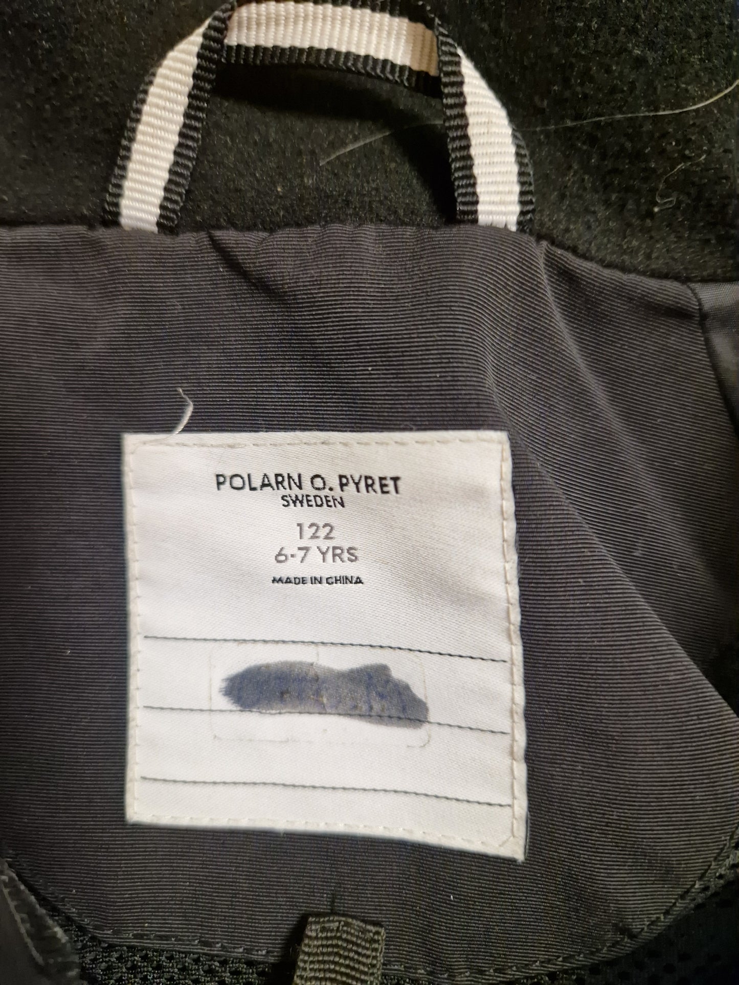 Polarn O. Pyret jacka, byxa & mössa stl. 122.