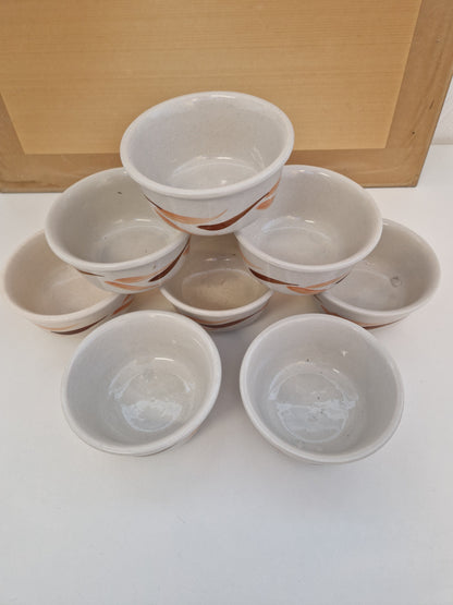 4st glasskålar mm bl.a. Skruf & Nybro samt 8st dessertskålar i keramik