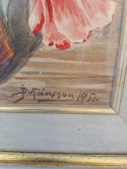 3st stilleben med blommotiv