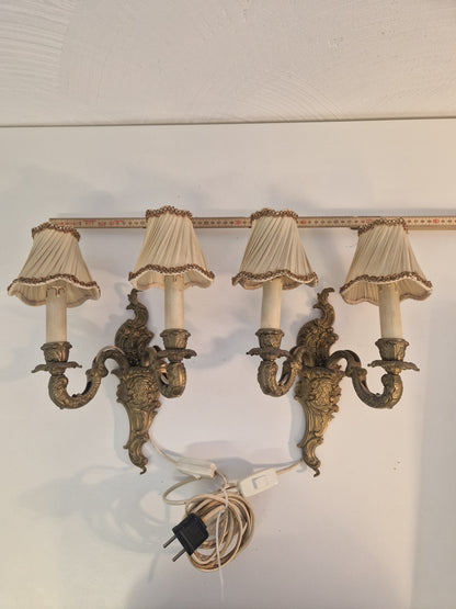 2st vägglampor i mässing