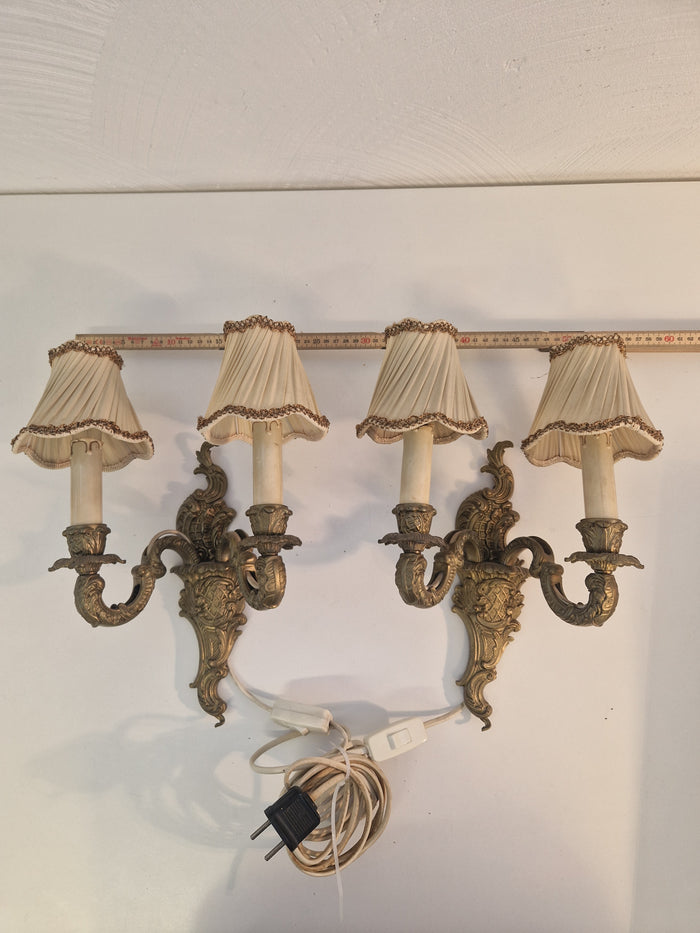 2st vägglampor i mässing