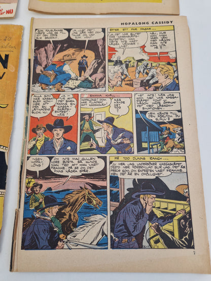 Serietidningar, bl.a. 91 Karlsson m.fl. från 50-talet