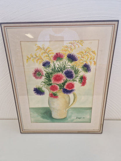 3st stilleben med blommotiv