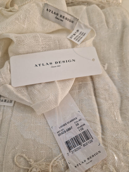 20st gräddvita scarves. Nya i förpackning