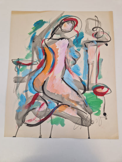 Göran Hausenkamp akryl? på papper