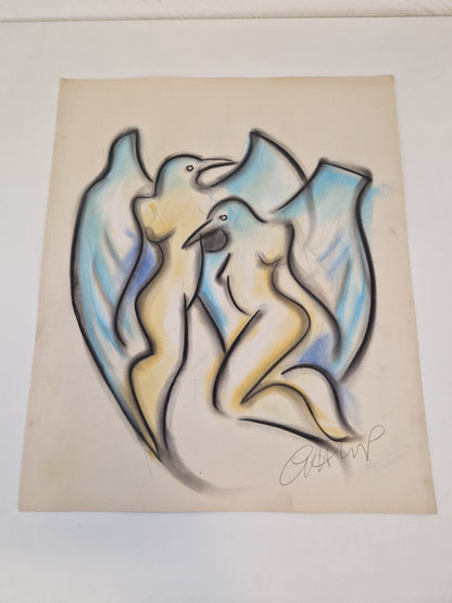 Göran Hausenkamp akryl? på papper