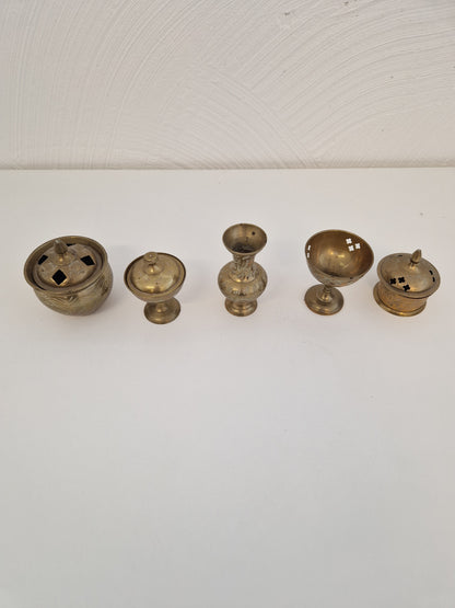 5st små lockurnor mm i mässing
