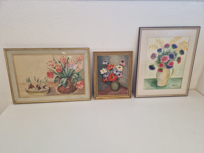 3st stilleben med blommotiv