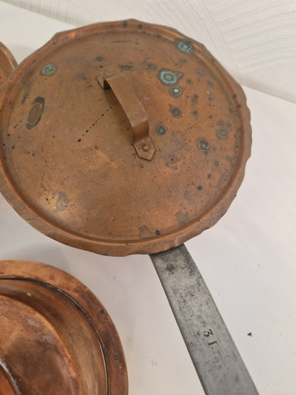 Div. kopparkannor, gryta, skål mm