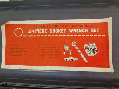 Hylsnyckelsats 24 delar 1/2", i bra skick