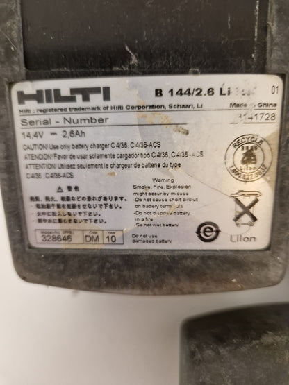 HILTI batterier + adapter till laddare