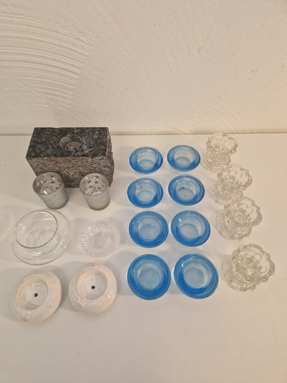 Diverse värmeljushållare