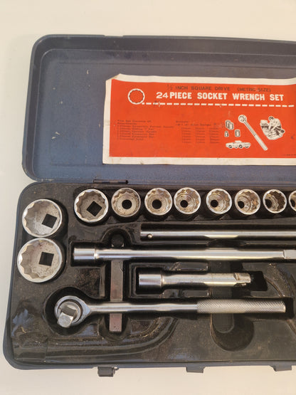 Hylsnyckelsats 24 delar 1/2", i bra skick