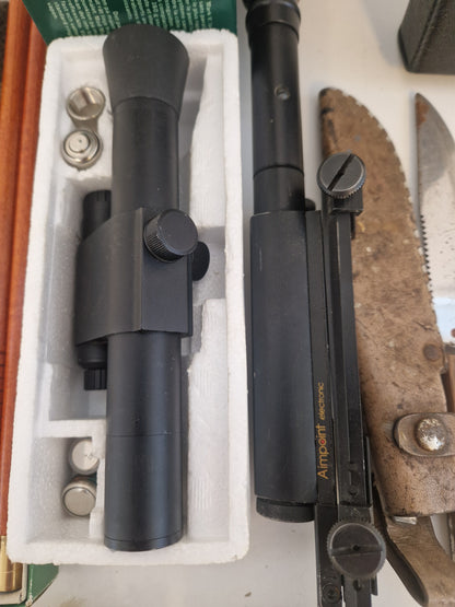 Diverse jaktrelaterade prylar