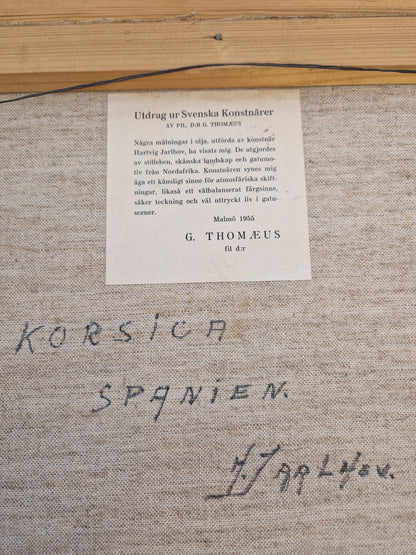 3st tavlor i medelhavsmiljö sign. H. Jarlhov