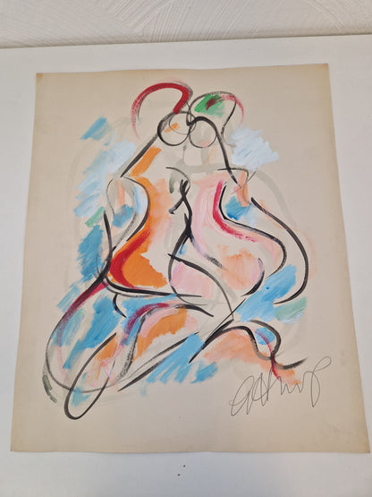 Göran Hausenkamp akryl? på papper