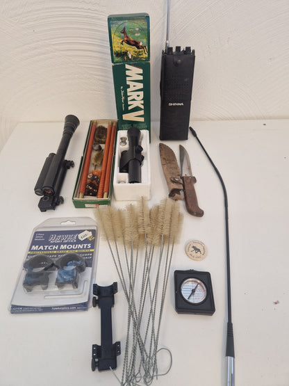Diverse jaktrelaterade prylar