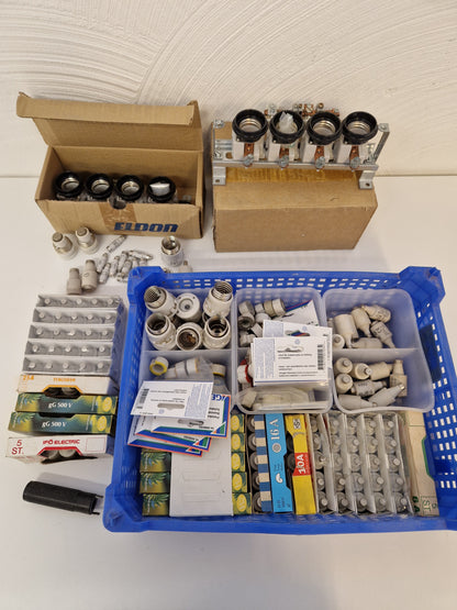 Porslinssäkringar, passkontakter mm