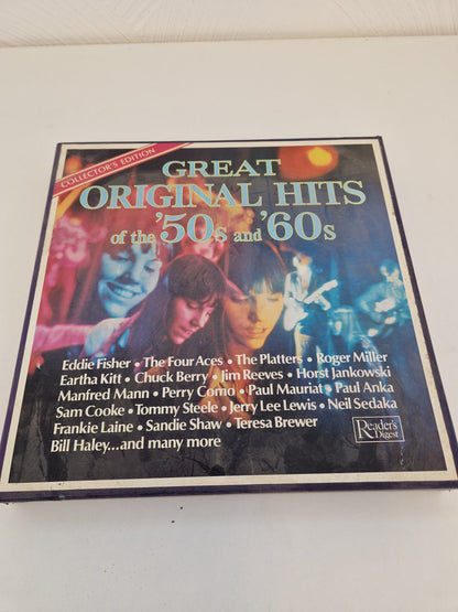 LP-skivor i läskback, blandad musik