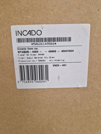 Spegel i borstad aluminium