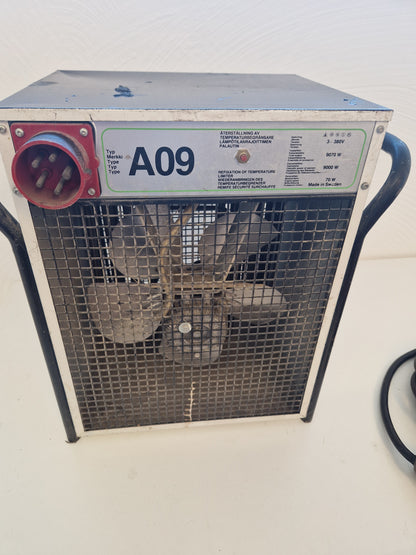 9kW byggfläkt & 10 meter 3-faskabel