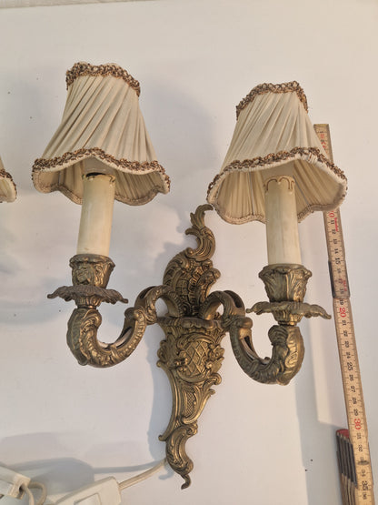 2st vägglampor i mässing