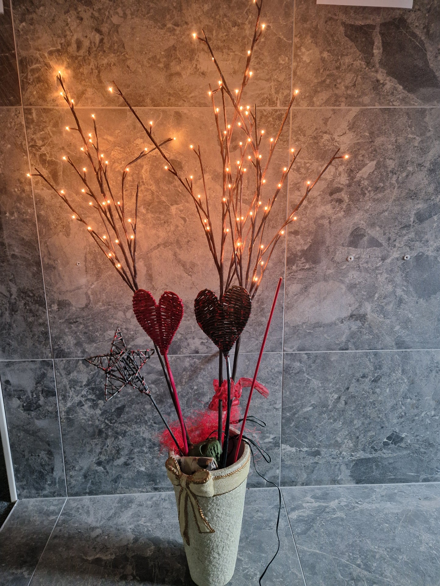 Julkruka med belysning