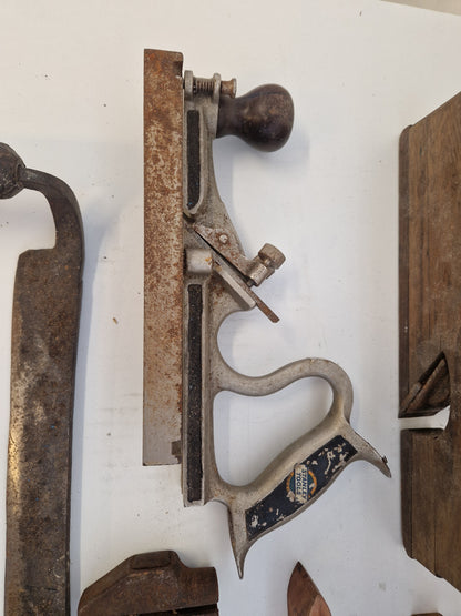 Parti allmoge verktyg, bl.a. Stanley sponthyvel