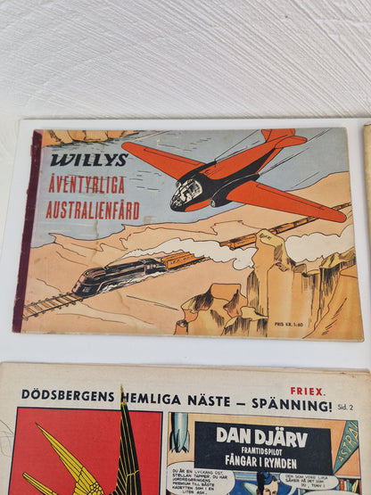 Serietidningar, bl.a. 91 Karlsson m.fl. från 50-talet