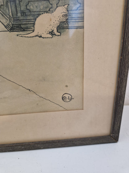 2 tavlor, bl.a. Carl Larsson "köket"