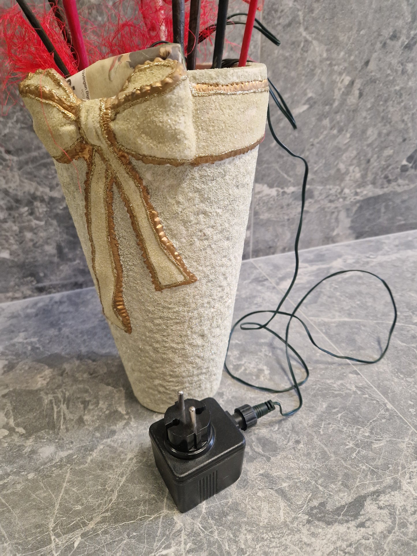 Julkruka med belysning