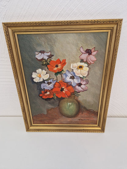 3st stilleben med blommotiv