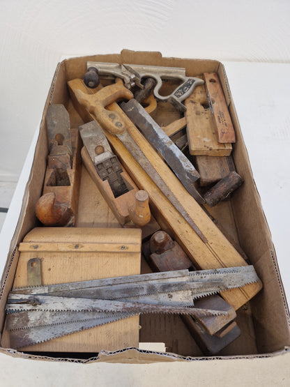 Parti allmoge verktyg, bl.a. Stanley sponthyvel