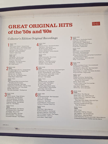 LP-skivor i läskback, blandad musik