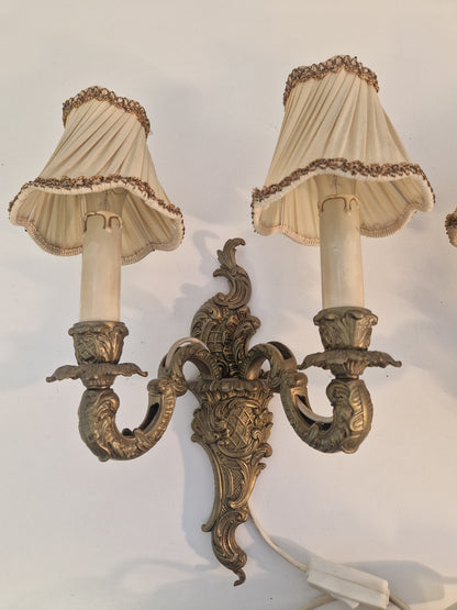 2st vägglampor i mässing