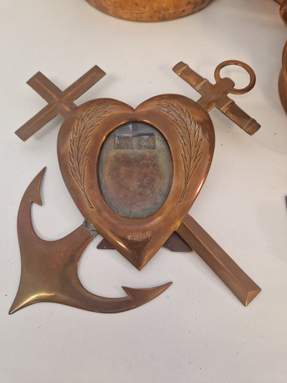 Div. kopparkannor, gryta, skål mm