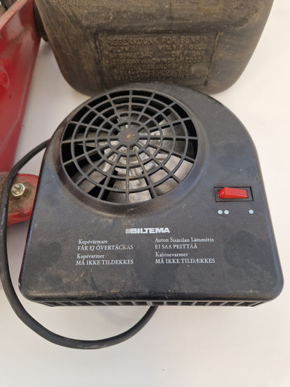 Domkraft 2ton, reservdunk 5l & kupévärmare