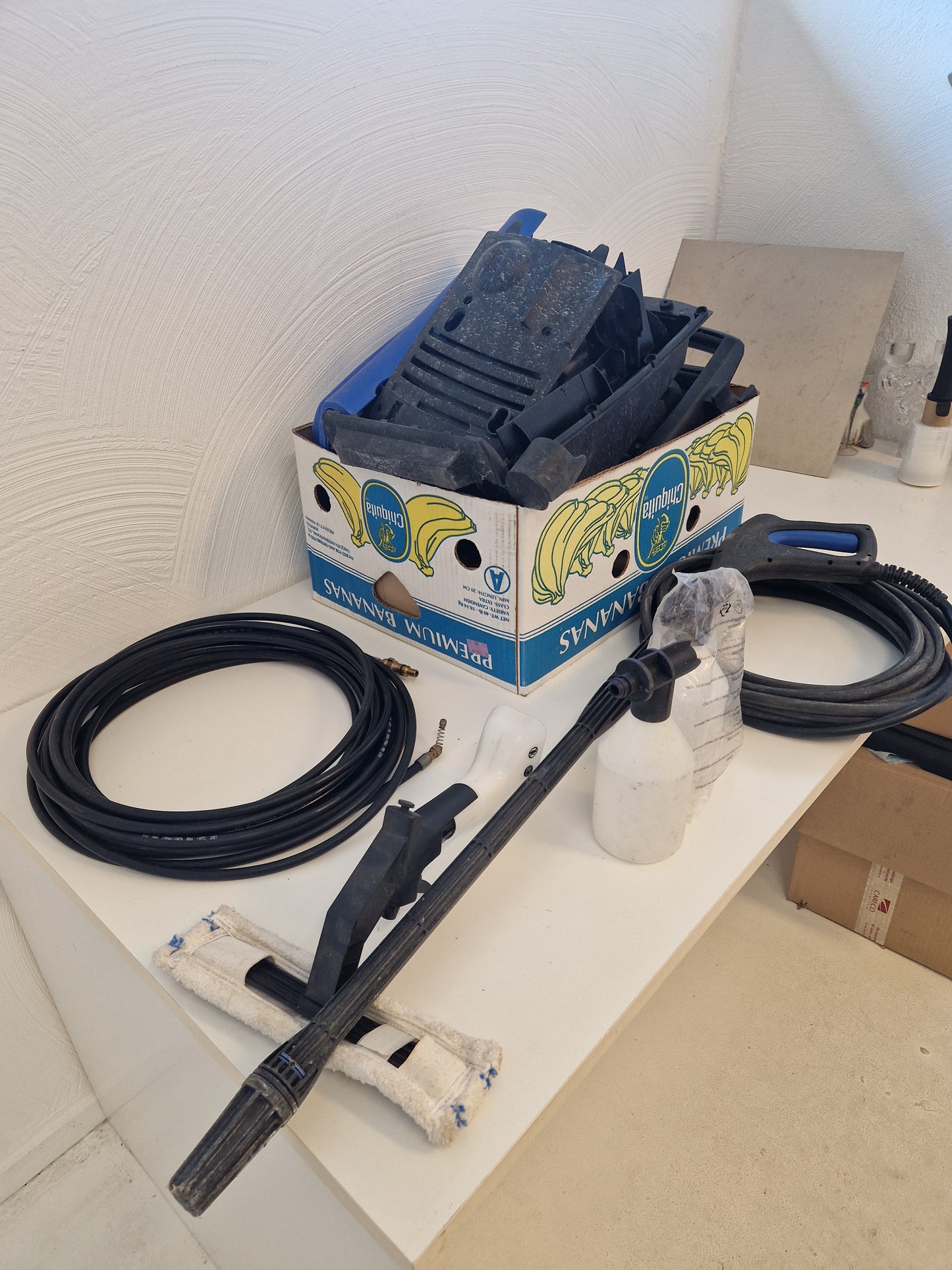 Nilfisk högtryckstvätt som repobjekt.