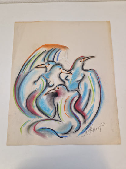 Göran Hausenkamp akryl? på papper