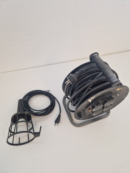 25meters kabelvinda & sladdlampa 230V