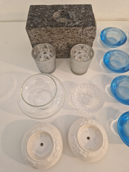 Diverse värmeljushållare