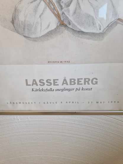 Lasse Åberg inramad affisch Enigma III 1983